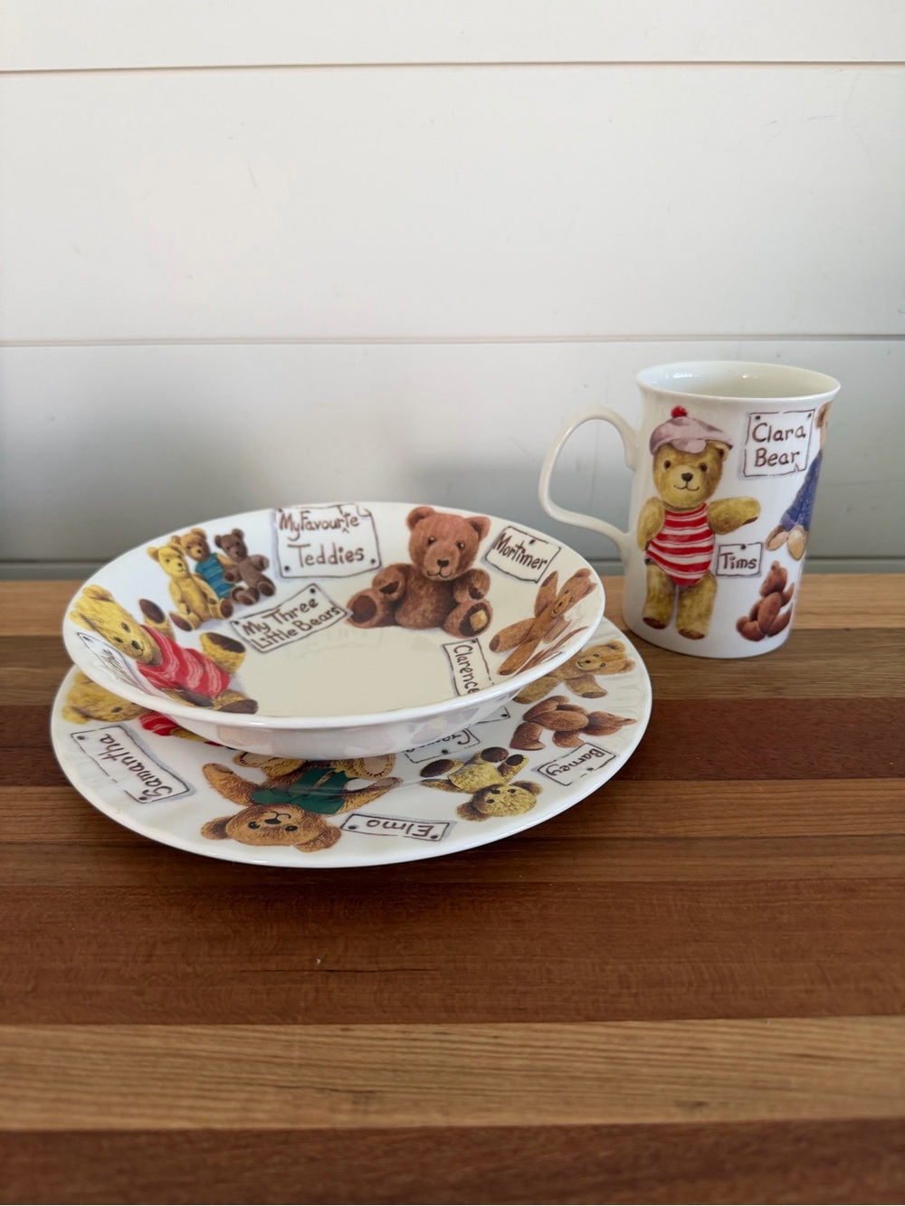 Vintage Roy Kirkham “My Favorite Teddies” Dish Set 1997 England